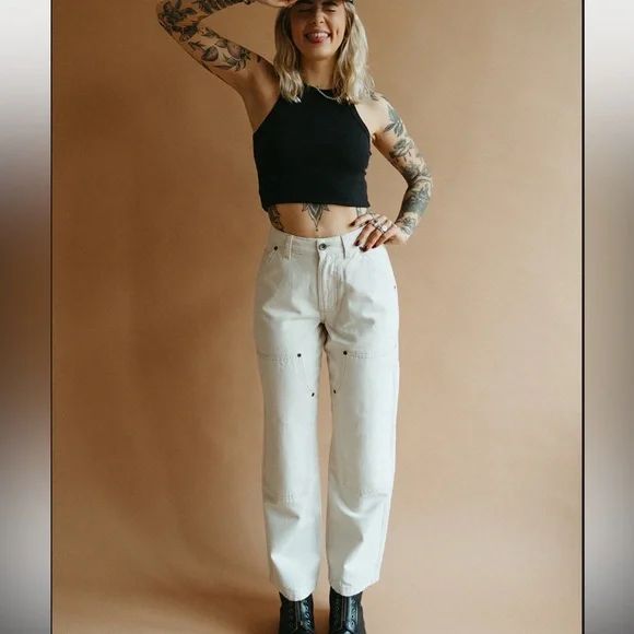 P&Co ALBION CARPENTER PANT - in Ecru Size UK14/US10 - Picture 7 of 16